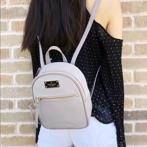 Kate Spade Mini Bradley Bag Backpack Neutral Gray Small